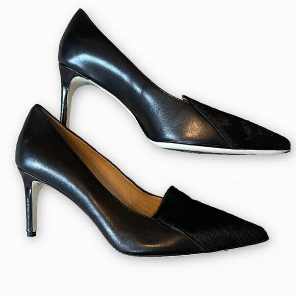 Ron White Cadence Black Leather Heels Size 39.5 or 9.5